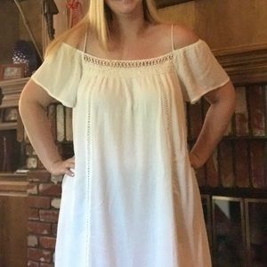 White off the shoulder dress